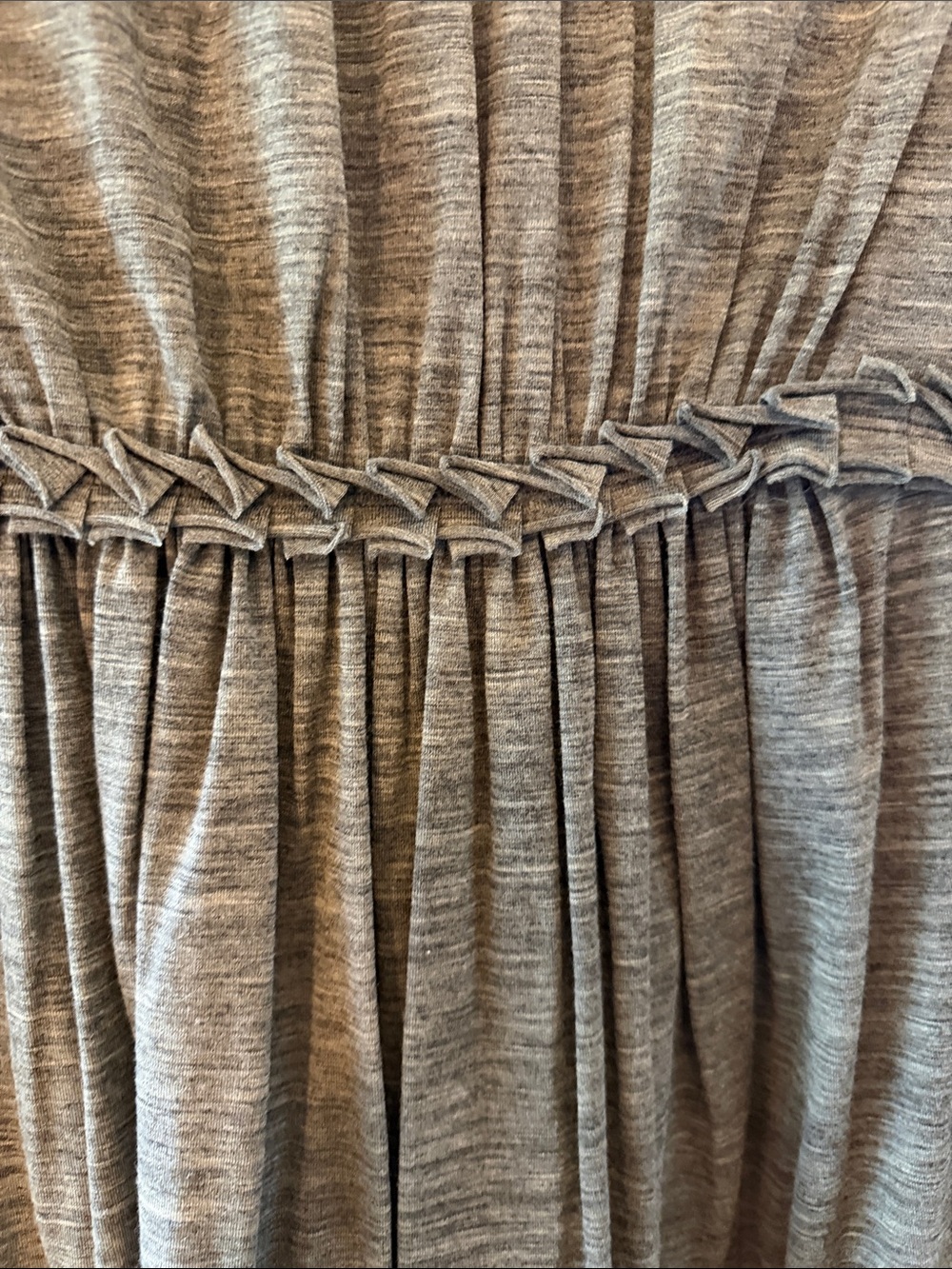 Gray Sleeveless Knit Dress with Braided Trim - Picture 4 of 5